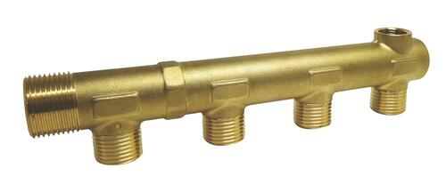 Collecteur à purge F3/8 - Entrée M3/4 - 4 sorties 1/2